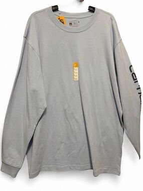Carhartt Light Gray Long Sleeve Crewneck Tee